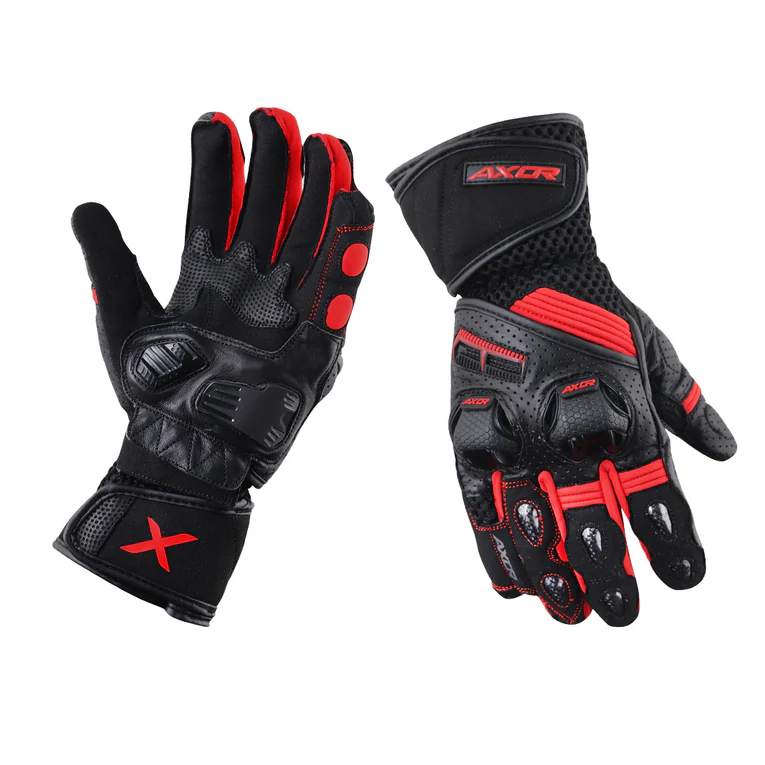 AXOR GLOVES GATOR BLACK/RED (S)
