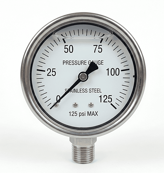 Gauge, SS, 1/4"