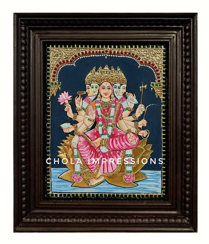 Gayatri Devi Tanjore Painting - Various sizes Gayatri Devi Tanjore Painting - Various sizes