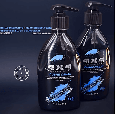 Gel Cubrecanas Profesional Negro 315 grs Marca 4x4