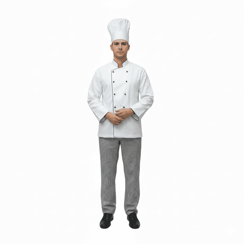 Unisex Professional Chef Jacket – Twill Cotton Blend for Comfort & Safety