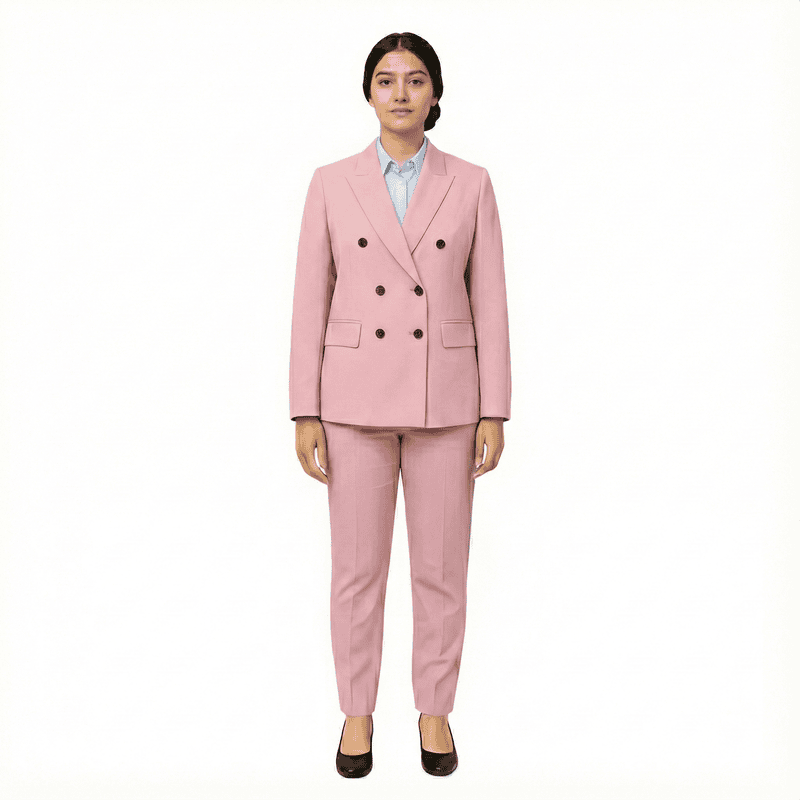 Women’s Double-Breasted Suit – Tailored Fit, Gaberdine Fabric | Made in UAE