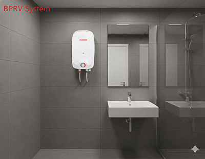 A diagram illustrating the BPRV System that makes the Padmini Rapid 3L safe for high-rise buildings.