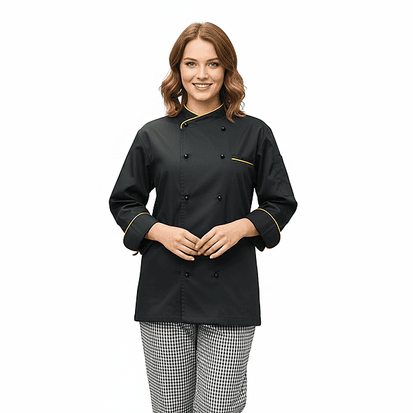Unisex Culinary Work Jacket – Twill Cotton Comfort with Safety Focus