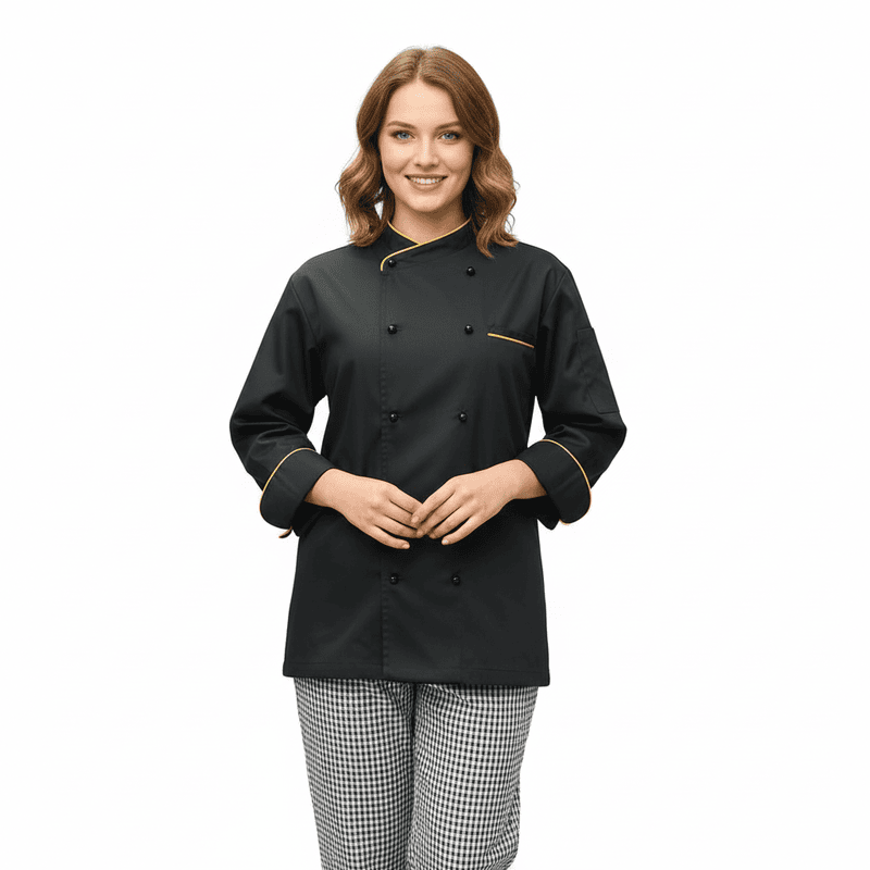 Unisex Culinary Work Jacket – Twill Cotton Comfort with Safety Focus