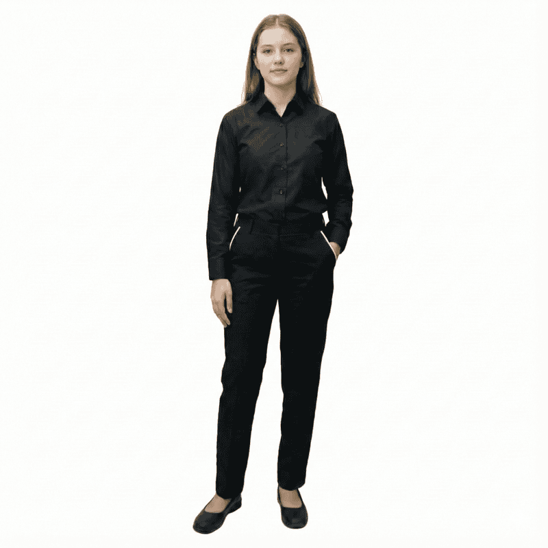 Women’s Formal Twill Dress Shirt – Poly-Cotton Blend