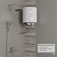 The complete Usha Cylandra 15-liter water heater unit against a plain background.