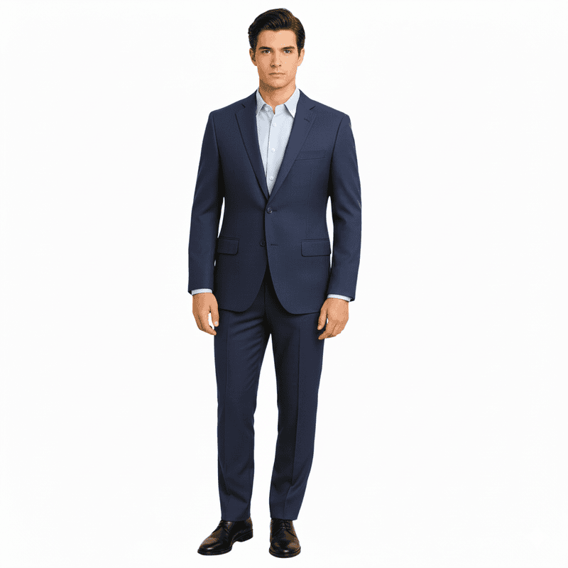 Men’s Tailored Fit Formal Suit – Poly Viscose, 2-Piece, 200 GSM