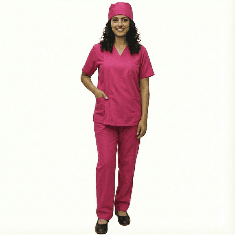 Unisex V-Neck Medical Scrub Set – Premium Gabardine, Modern Stylish Fit