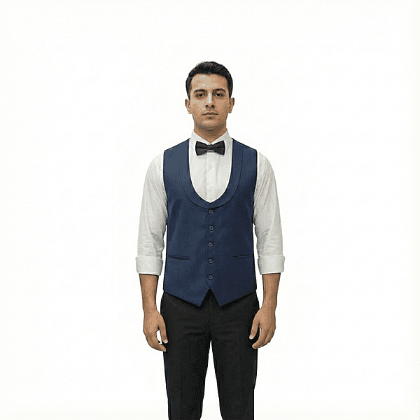 Men’s Premium 5-Button Waistcoat – Poly Viscose Fabric