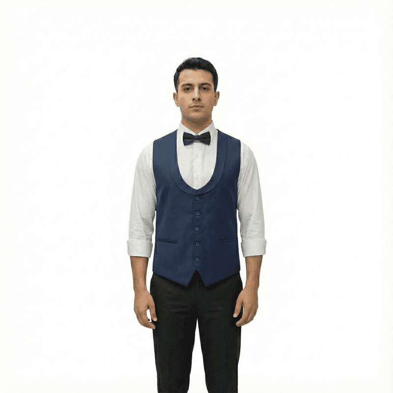 Men’s Premium 5-Button Waistcoat – Poly Viscose Fabric