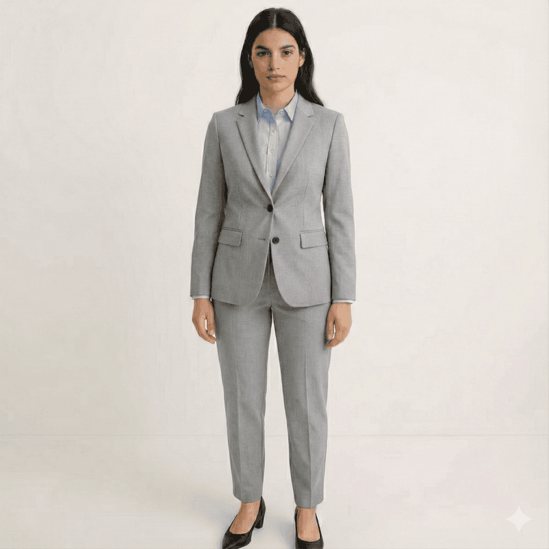 Women’s Elegant TR Suit – 1-Button Blazer and Formal Trouser Pair
