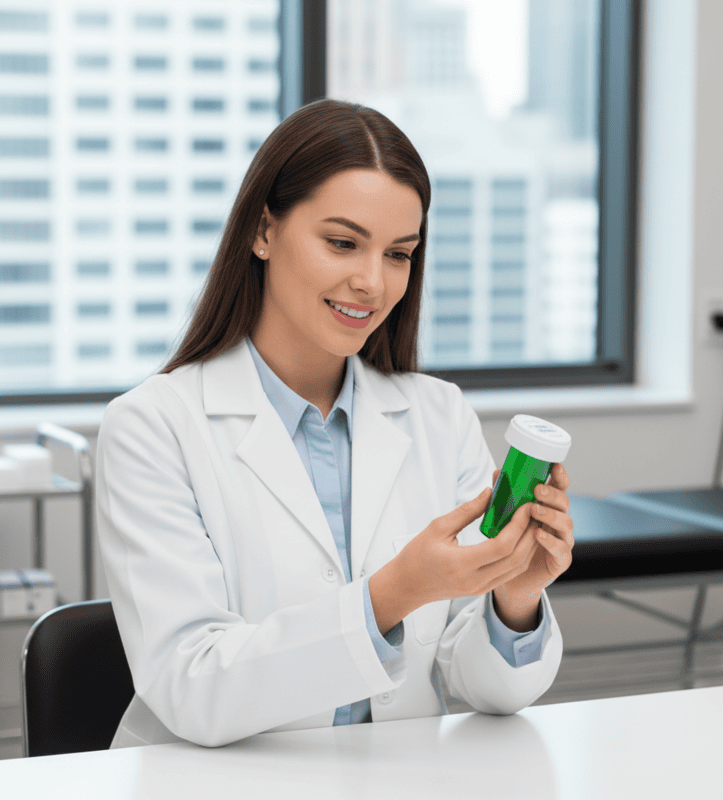 13 Dram Green Reversible Vials (275 units/box)