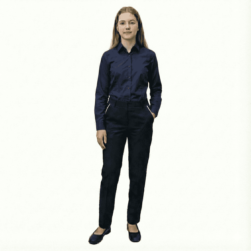 Women’s Formal Twill Dress Shirt – Poly-Cotton Blend