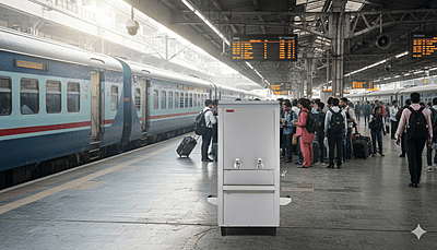 Usha Stainless Steel Water Cooler SS4080 Multifaced Faucets