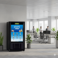 The Atlantis COOL Vend serving as a premium amenity in a stylish Gurgaon corporate lounge. The Atlantis COOL Vend serving as a premium amenity in a stylish Gurgaon corporate lounge.