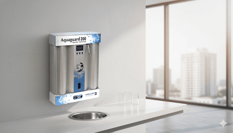 An Aquaguard technician servicing the filter of the Pro 200 UV in a Delhi-based institution.