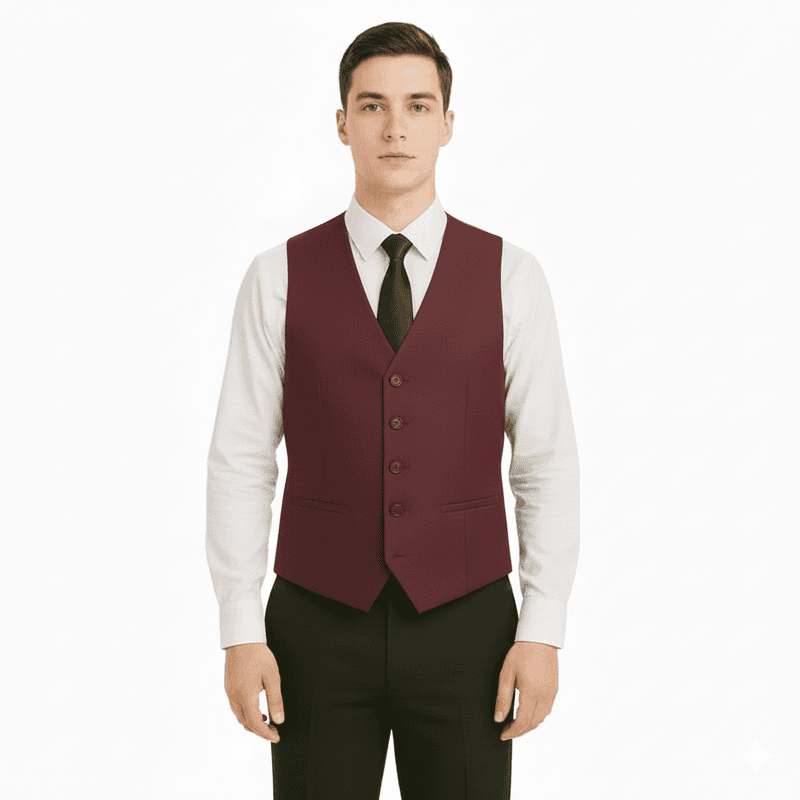 Men’s Office Waistcoat – Regular Fit, Poly Viscose 65/35