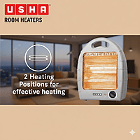 A close-up of the two powerful halogen tubes inside the USHA HH 4002 heater. A close-up of the two powerful halogen tubes inside the USHA HH 4002 heater.