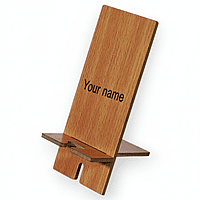 Personalized Wooden Mobile Phone Stand - Laser Engraved