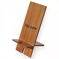 Personalized Wooden Mobile Phone Stand - Lazer Engraved
