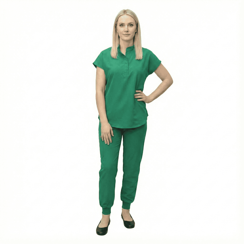 Women’s Stylish Medical Scrub Set – Lightweight Polyester