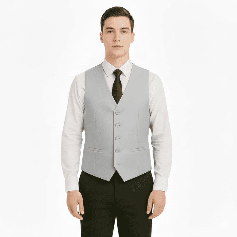 Men’s Office Waistcoat – Regular Fit, Poly Viscose 65/35