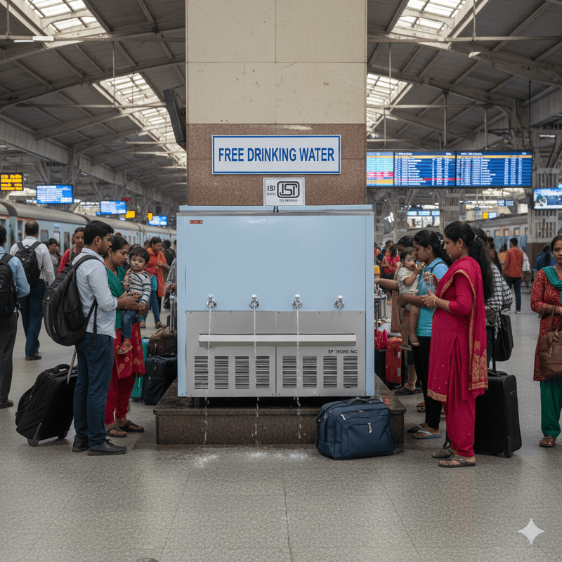 Usha Partial Steel Body Water Cooler SP150300NC with Normal & Cold Water Options