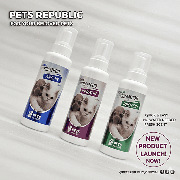 Pets Republic Foam Dry Shampoo 520ml.
