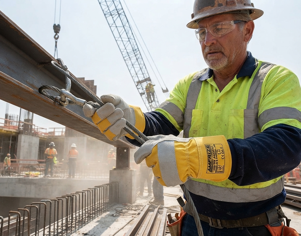 Ameriza Premium Double Palm Rigger Gloves 1006-YW