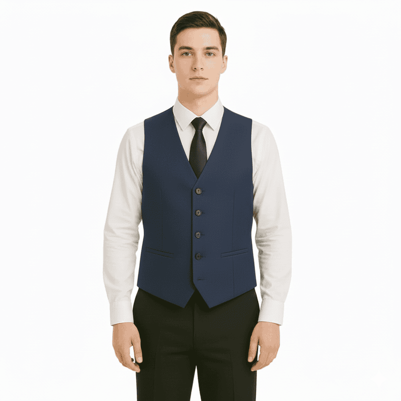 Men’s Office Waistcoat – Regular Fit, Poly Viscose 65/35