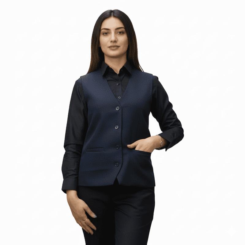 Women’s Hospitality Waistcoat – TR Fabric Blend with Classic Inner Lining