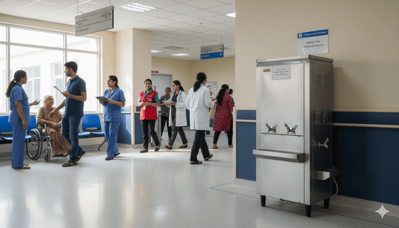 Usha Stainless Steel Water Cooler SS4080 Multifaced Faucets