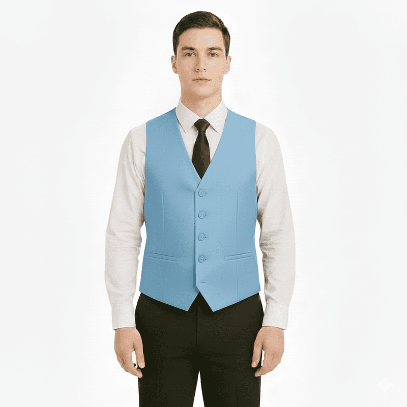 Men’s Office Waistcoat – Regular Fit, Poly Viscose 65/35