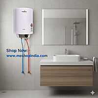 Side profile of the cylindrical Kenstar Star F 15L water heater displaying its depth. Side profile of the cylindrical Kenstar Star F 15L water heater displaying its depth.