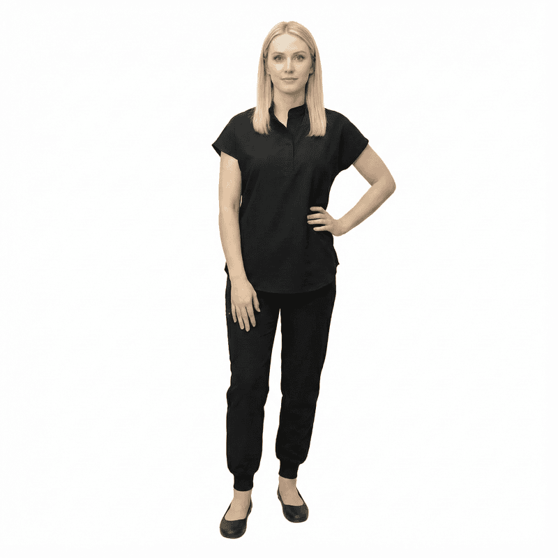 Women’s Stylish Medical Scrub Set – Lightweight Polyester
