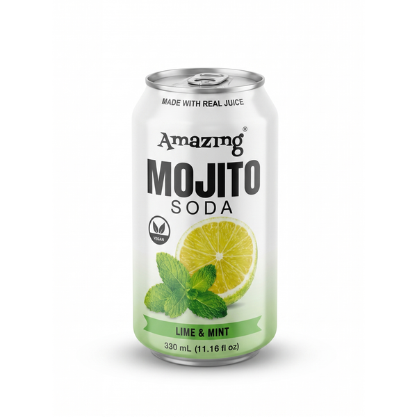 Amazing Juice Mojito Soda Lime Mint 330ml [24 can/pack]
