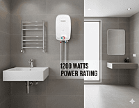 The 1200 Watts energy-saving heating element of the Padmini 3L water heater. The 1200 Watts energy-saving heating element of the Padmini 3L water heater.