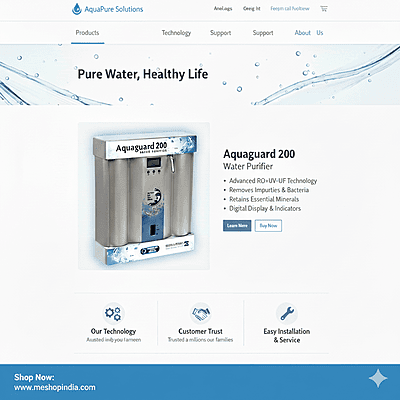 A clinic's waiting room in Noida featuring the reliable Aquaguard Pro 200 UV water purifier.