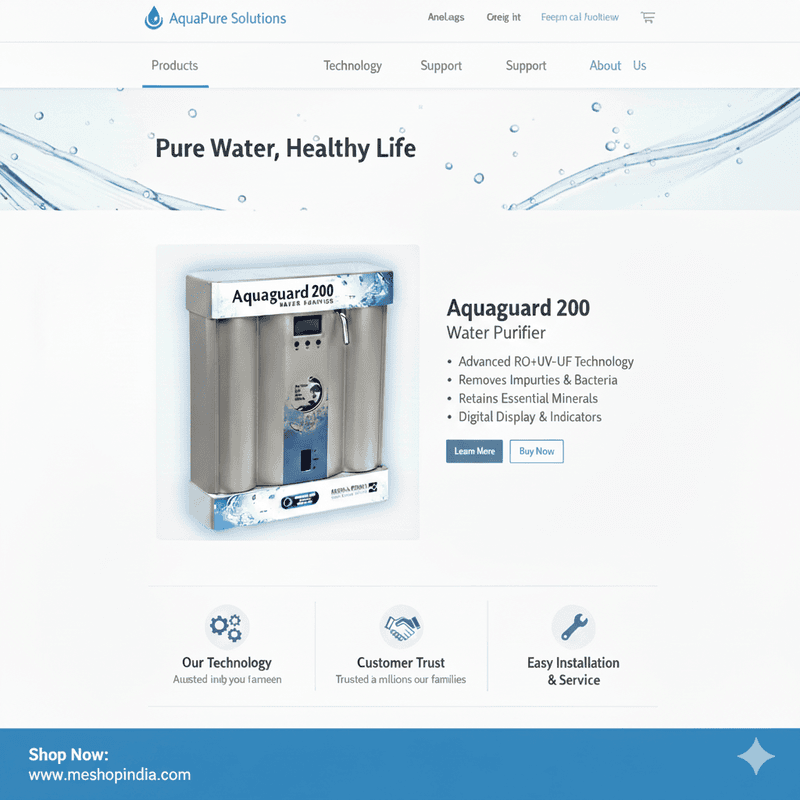 A clinic's waiting room in Noida featuring the reliable Aquaguard Pro 200 UV water purifier.