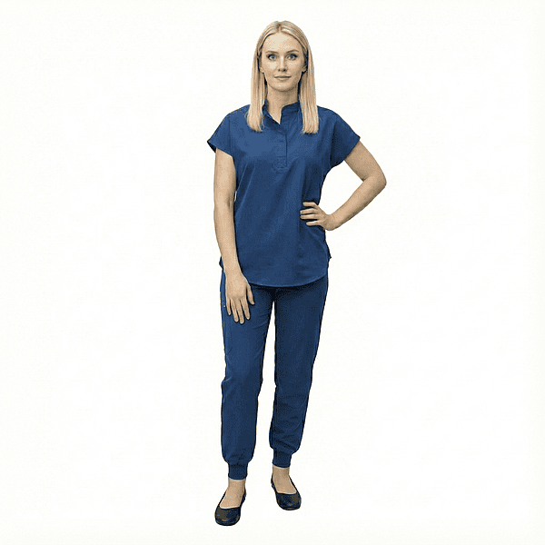 Women’s Stylish Medical Scrub Set – Lightweight Polyester