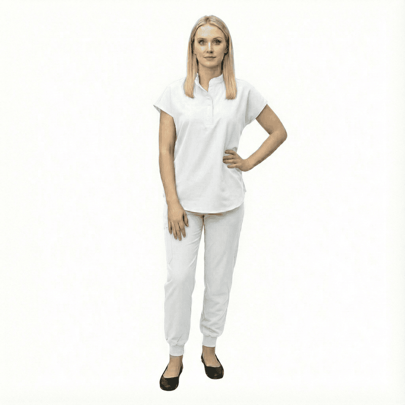 Women’s Stylish Medical Scrub Set – Lightweight Polyester