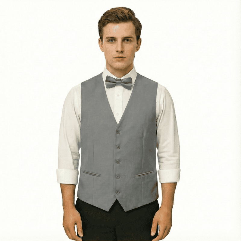 Men’s 4-Button Blazer-Collar Waistcoat – England TR Fabric