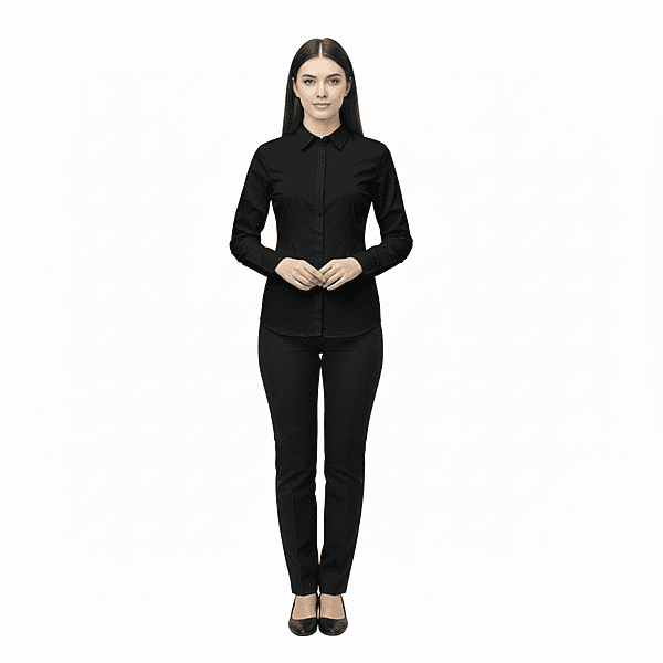 Women’s Service Staff Uniform Set – Dress Shirt & Trousers
