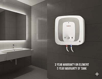 The Multi Functional Valve and safety components of the Padmini Electric Water Heater Pluto 25L. The Multi Functional Valve and safety components of the Padmini Electric Water Heater Pluto 25L.