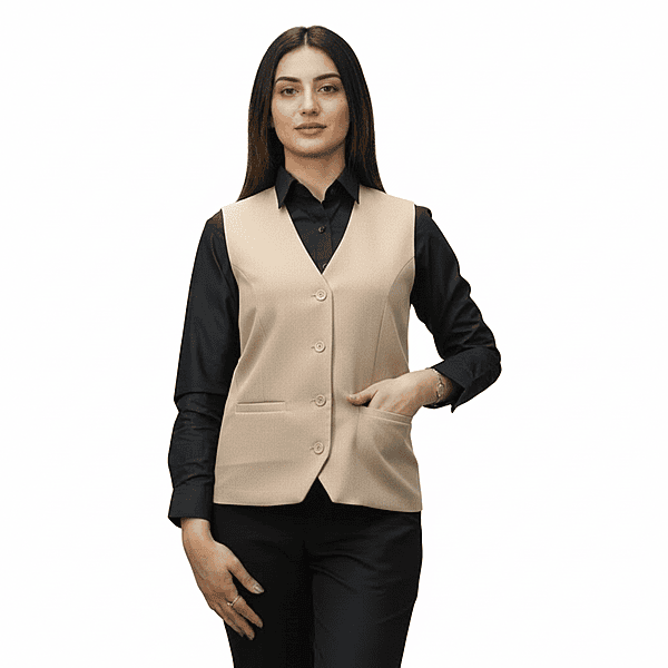 Women’s Hospitality Service Waistcoat – Poly-Viscose with Classic Lining