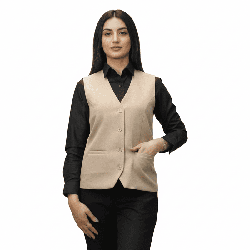 Women’s Hospitality Waistcoat – TR Fabric Blend with Classic Inner Lining
