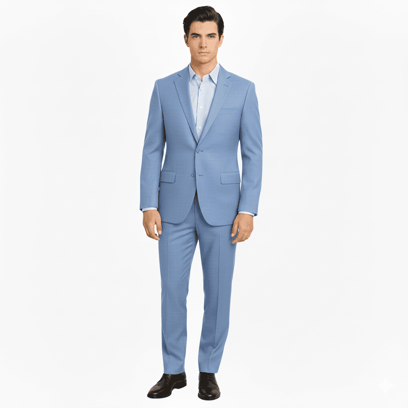 Men’s Tailored Fit Formal Suit – Poly Viscose, 2-Piece, 200 GSM