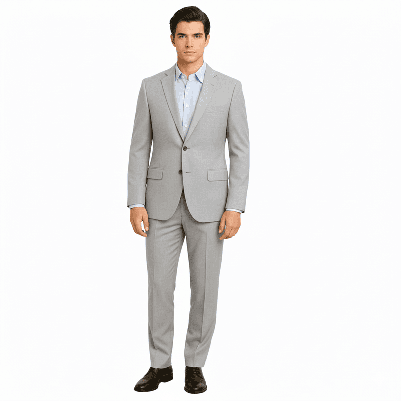 Men’s Tailored Fit Formal Suit – Poly Viscose, 2-Piece, 200 GSM