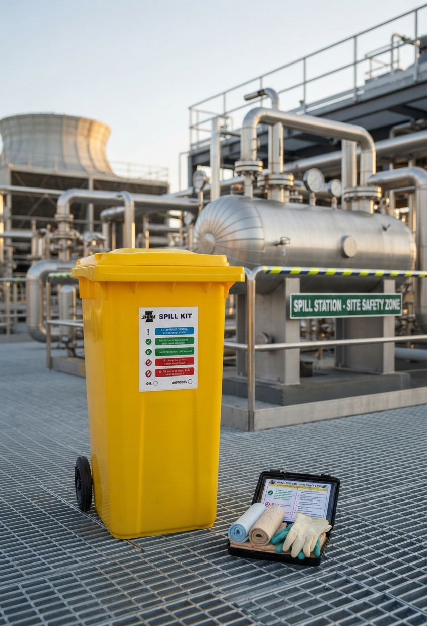 Zimba Oil Spill Kit 240Ltr in Wheeled Bin